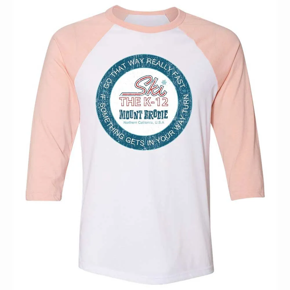 Unisex 3/4 Baseball Tee - 8HL8D4UY - White/Heather Peach - 5