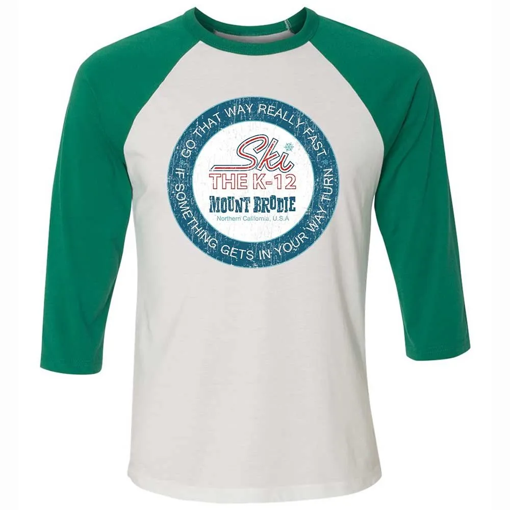 Unisex 3/4 Baseball Tee - 8HL8D4UY - White/Kelly - 6