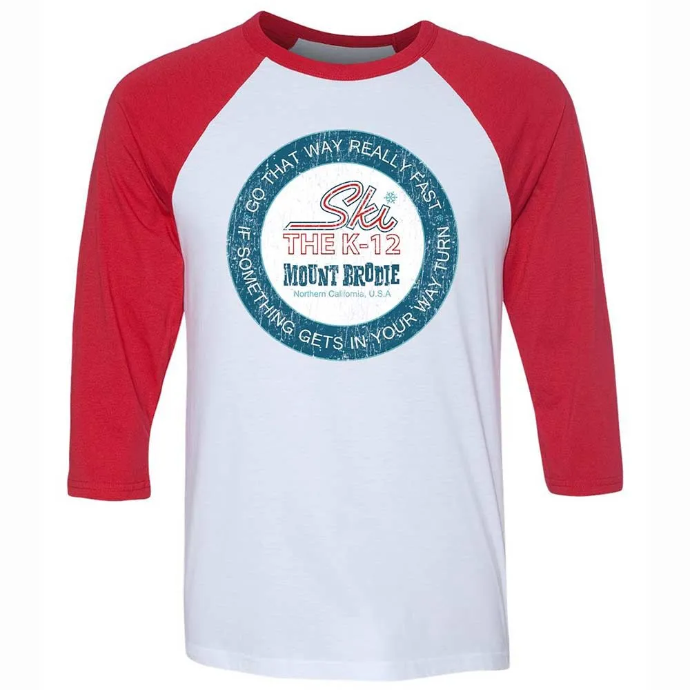 Unisex 3/4 Baseball Tee - 8HL8D4UY - White/Red - 9
