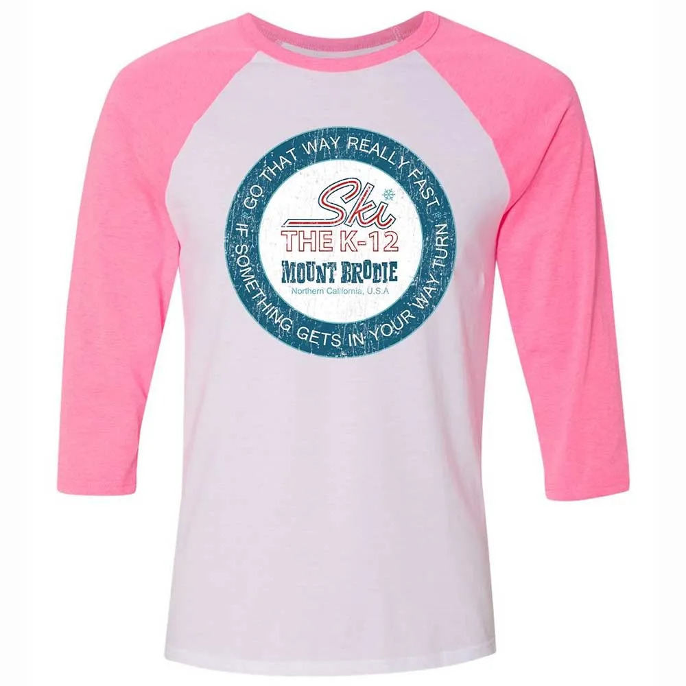 Unisex 3/4 Baseball Tee - 8HL8D4UY - White/Neon Pink - 12