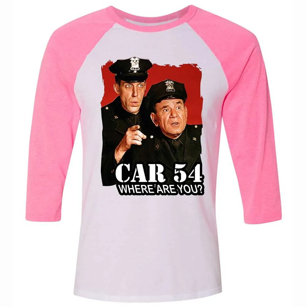 Unisex 3/4 Baseball Tee - MG2GBN2J - White/Neon Pink - 12
