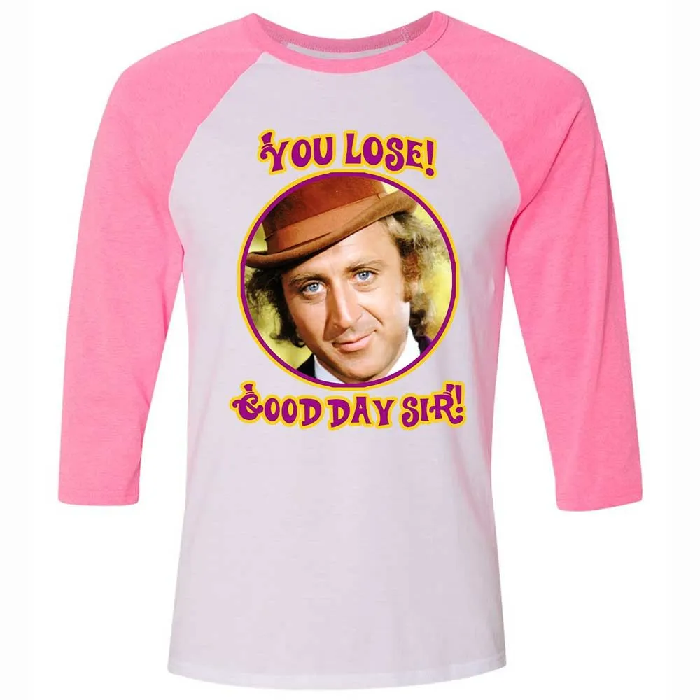 Unisex 3/4 Baseball Tee - RMT79HNL - White/Neon Pink - 12