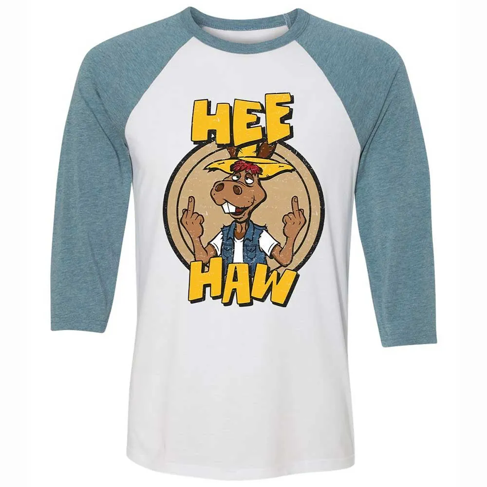 Unisex 3/4 Baseball Tee - 2CWCS23L - White/Denim - 3