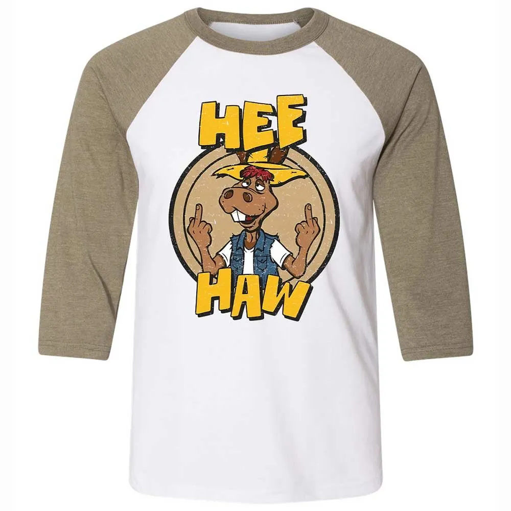Unisex 3/4 Baseball Tee - 2CWCS23L - White/Heather Olive - 4