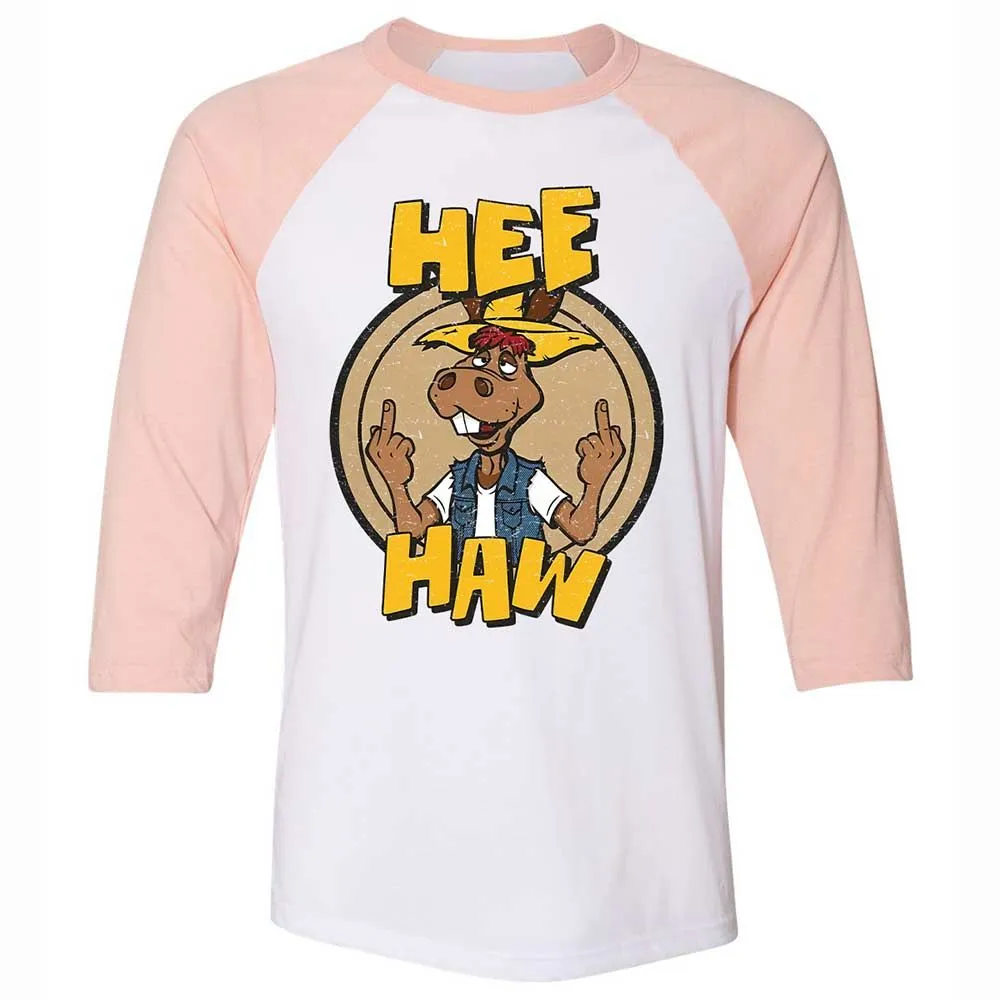 Unisex 3/4 Baseball Tee - 2CWCS23L - White/Heather Peach - 5