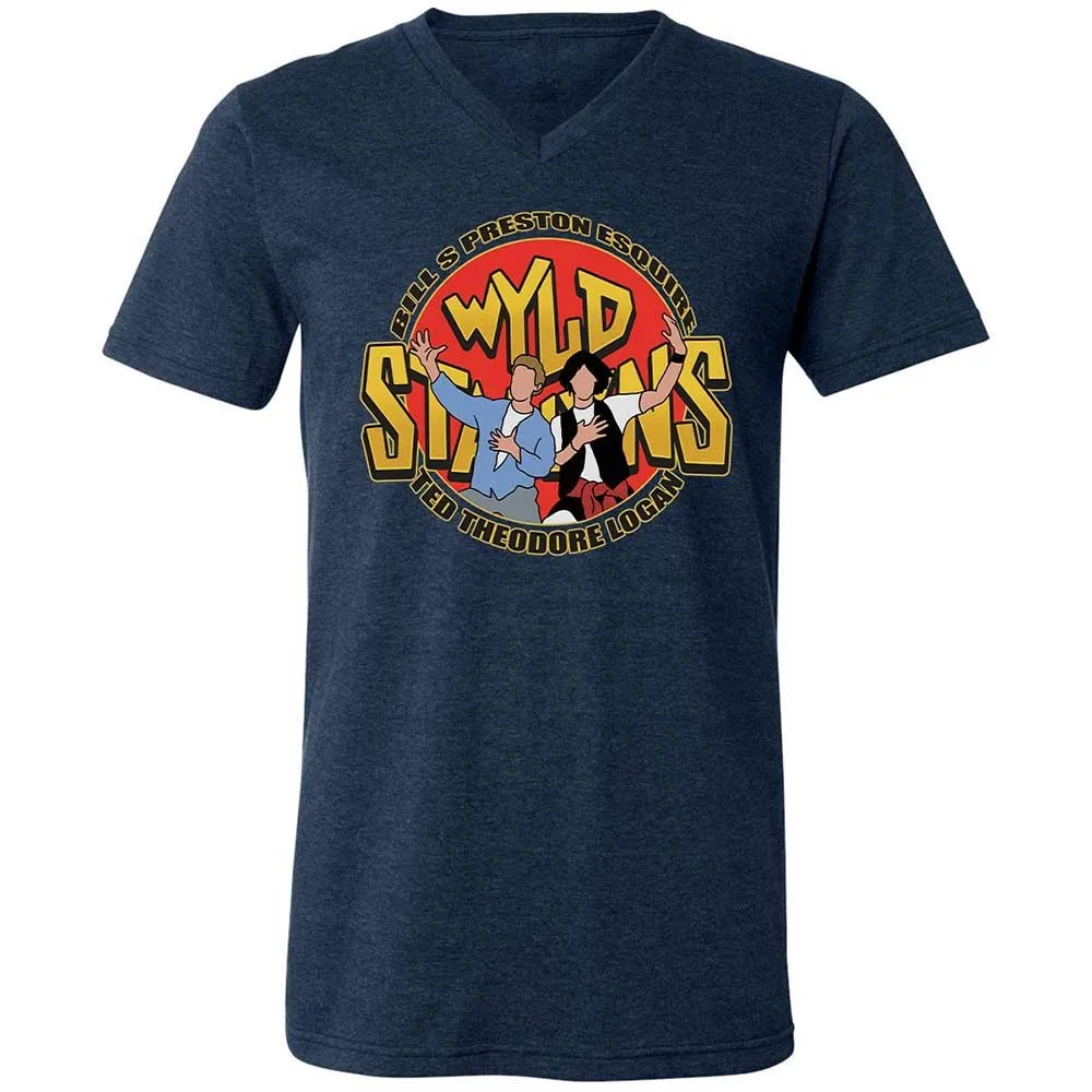 Unisex V-Neck T-Shirt - FB1J95J3 - Heather Navy - 3