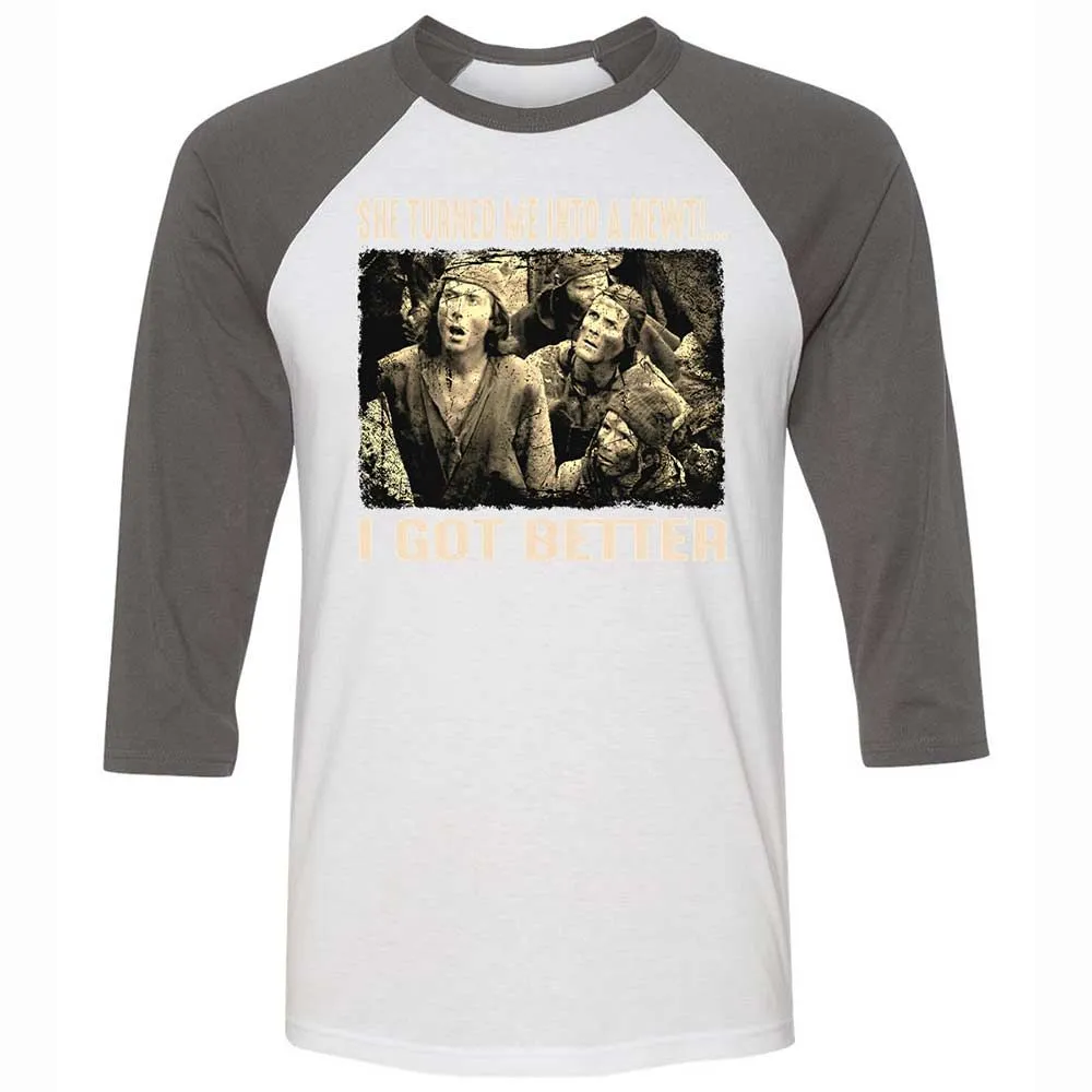 Unisex 3/4 Baseball Tee - ZK9PQXRE - White/Asphalt - 2