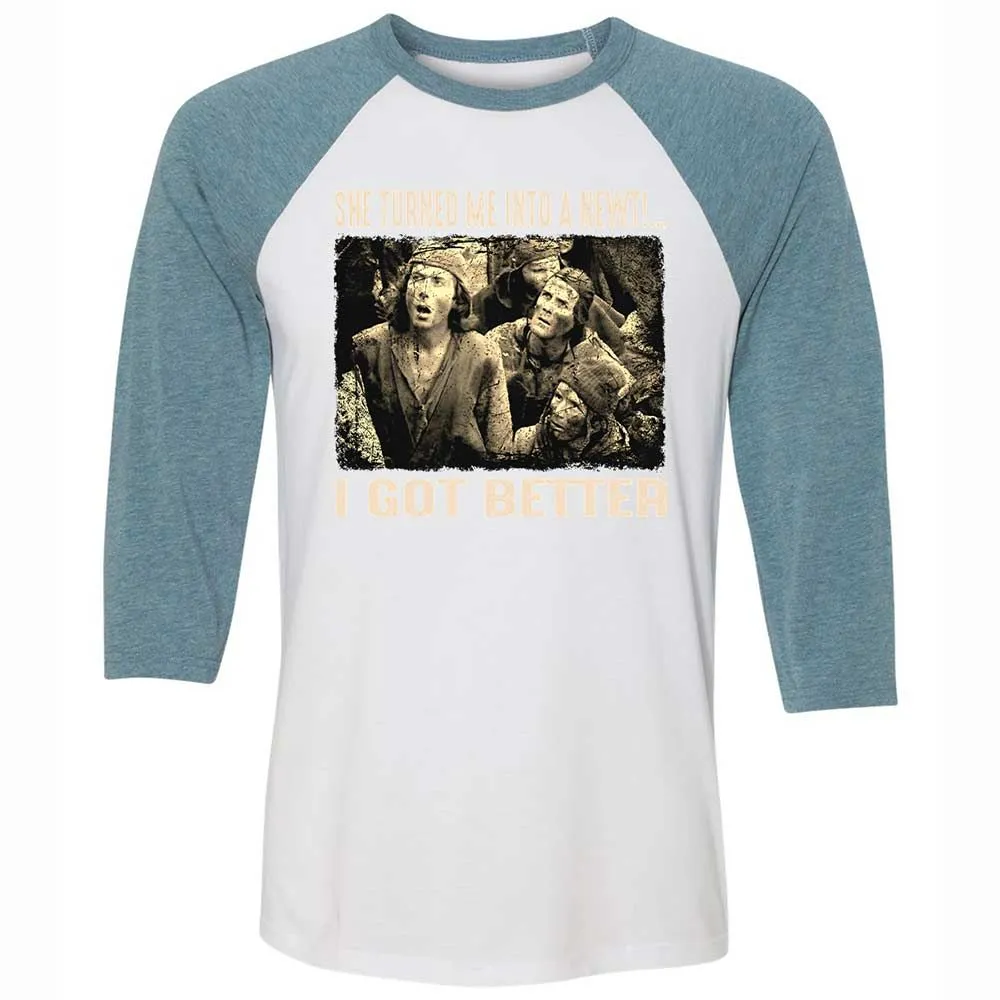 Unisex 3/4 Baseball Tee - ZK9PQXRE - White/Denim - 3