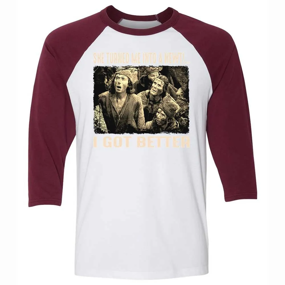 Unisex 3/4 Baseball Tee - ZK9PQXRE - White/Maroon - 7