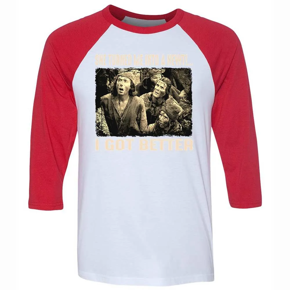 Unisex 3/4 Baseball Tee - ZK9PQXRE - White/Red - 9