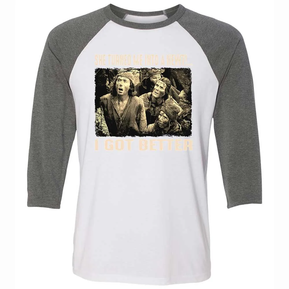 Unisex 3/4 Baseball Tee - ZK9PQXRE - White/Deep Heather - 11