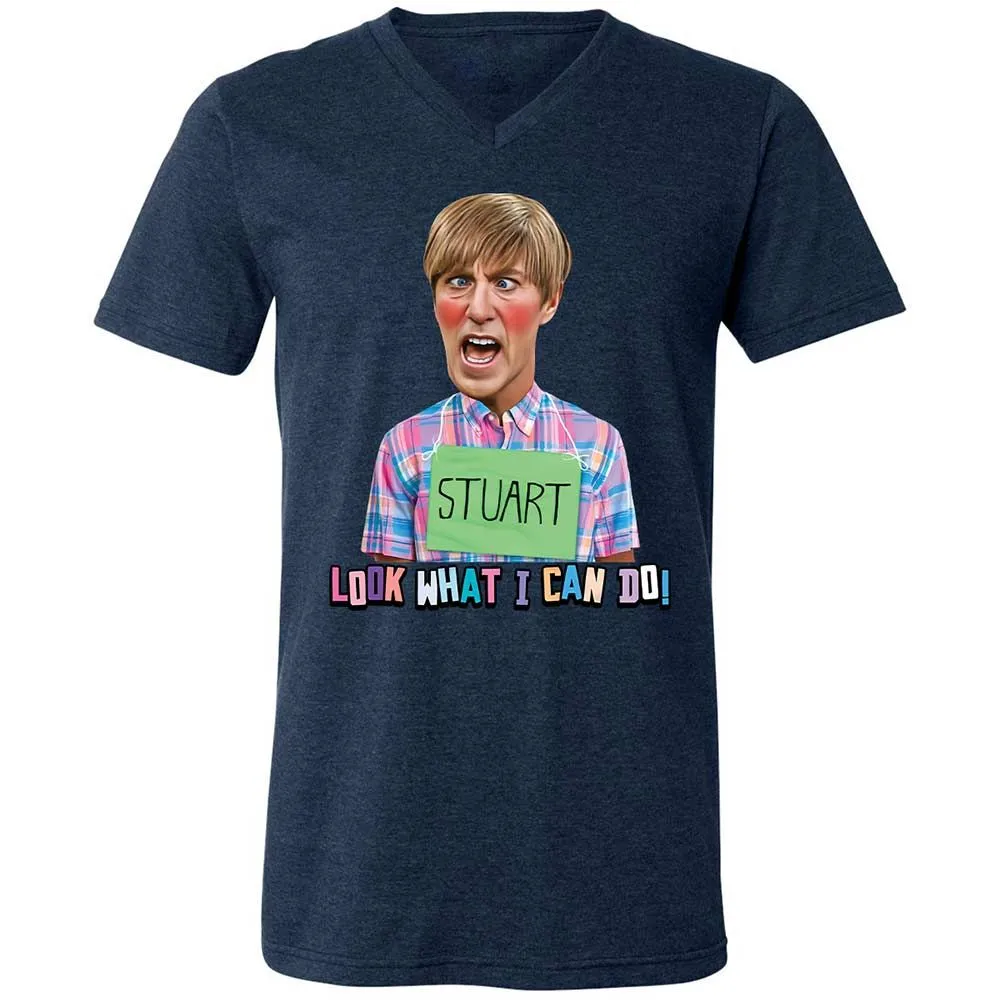 Unisex V-Neck T-Shirt - 36E5UNXW - Heather Navy - 13