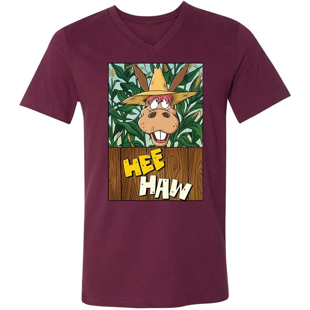 Unisex V-Neck T-Shirt - Z6A4QTDY - Maroon - 8