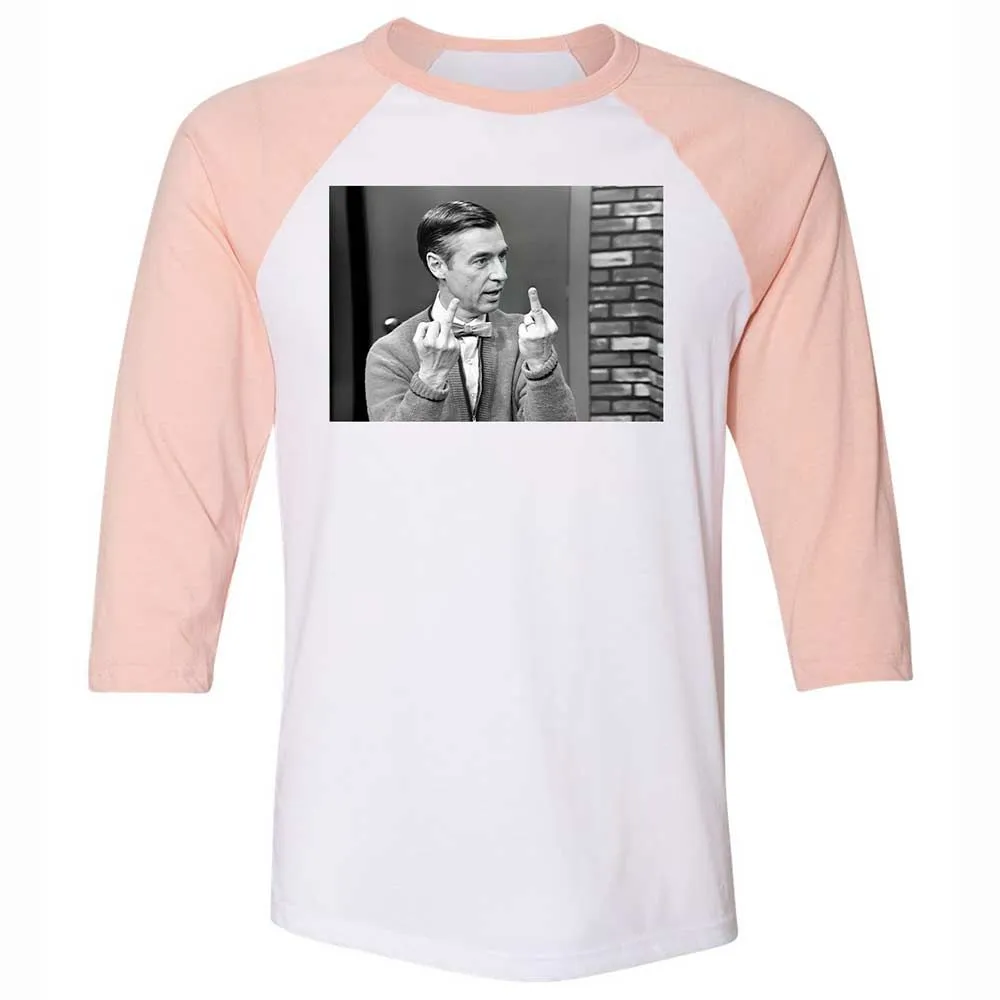 Unisex 3/4 Baseball Tee - 1S1J3F7T - White/Heather Peach - 5