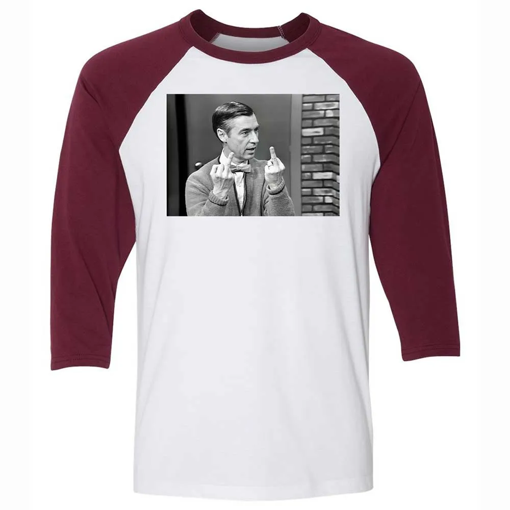 Unisex 3/4 Baseball Tee - 1S1J3F7T - White/Maroon - 7