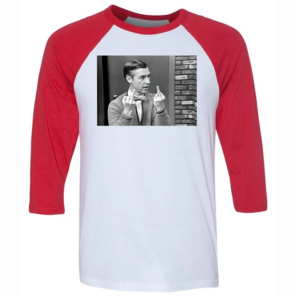 Unisex 3/4 Baseball Tee - 1S1J3F7T - White/Red - 9