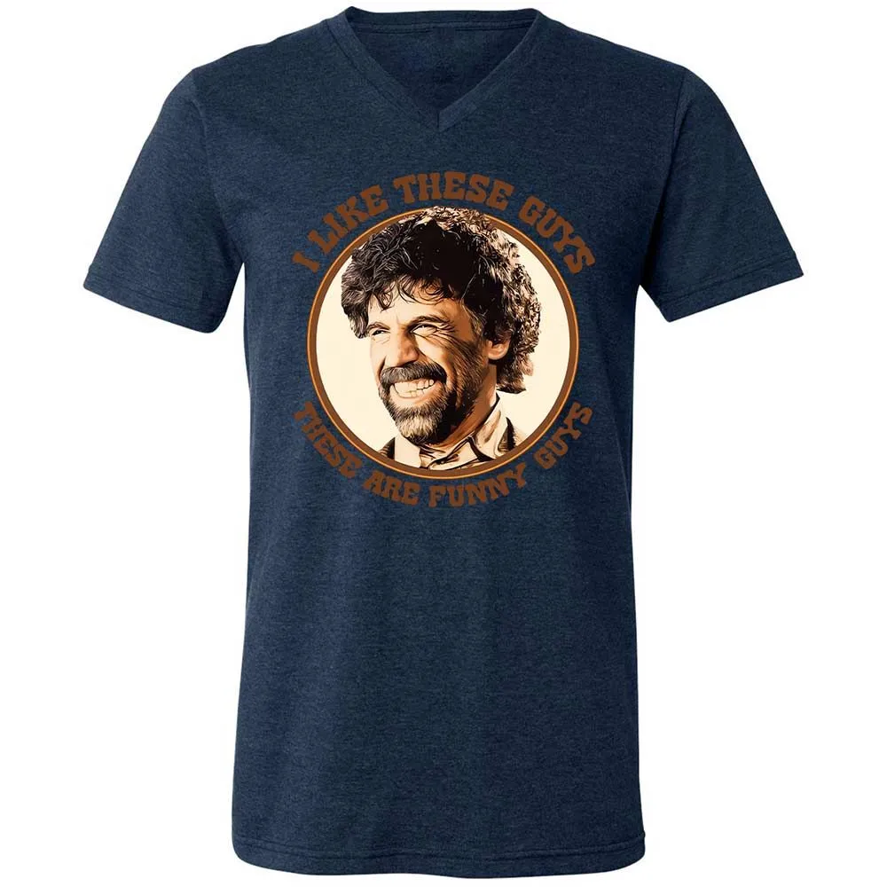 Unisex V-Neck T-Shirt - 9W21RDVR - Heather Navy - 13