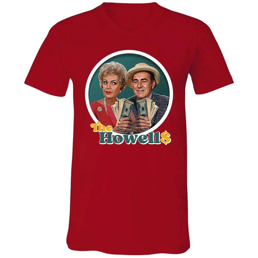 Unisex V-Neck T-Shirt - J85LEMM9 - Red - 6