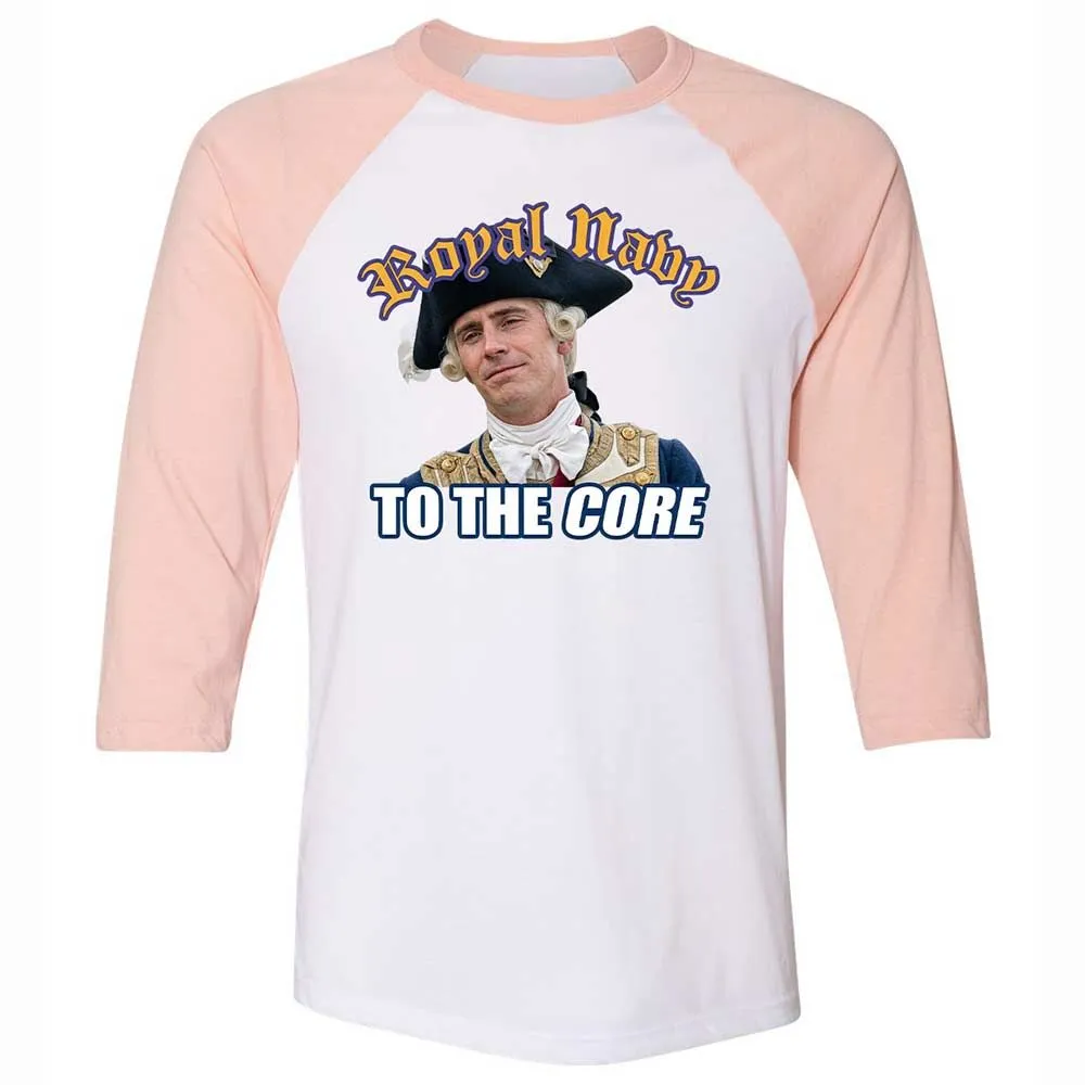 Unisex 3/4 Baseball Tee - EKJE3359 - White/Heather Peach - 5