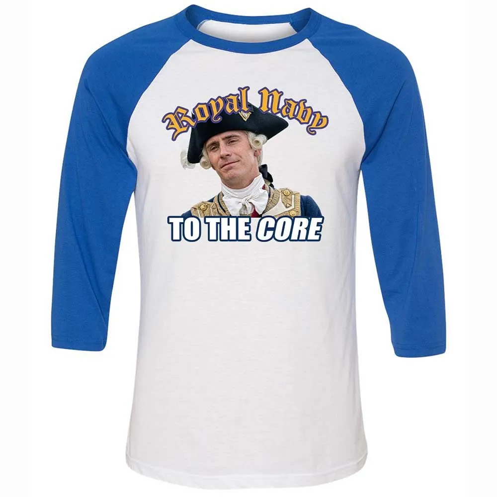 Unisex 3/4 Baseball Tee - EKJE3359 - White/True Royal - 10