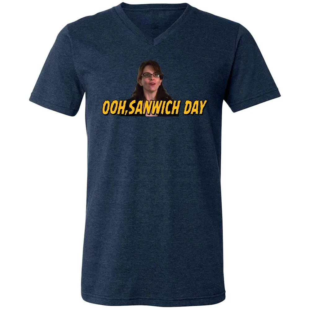 Unisex V-Neck T-Shirt - 48DX2SFB - Heather Navy - 13