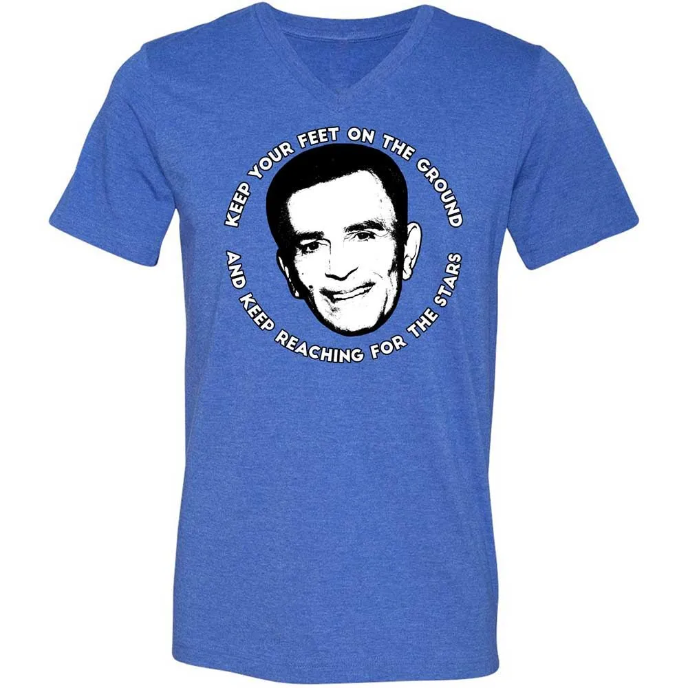Unisex V-Neck T-Shirt - LL9QPEV7 - Heather True Royal - 5