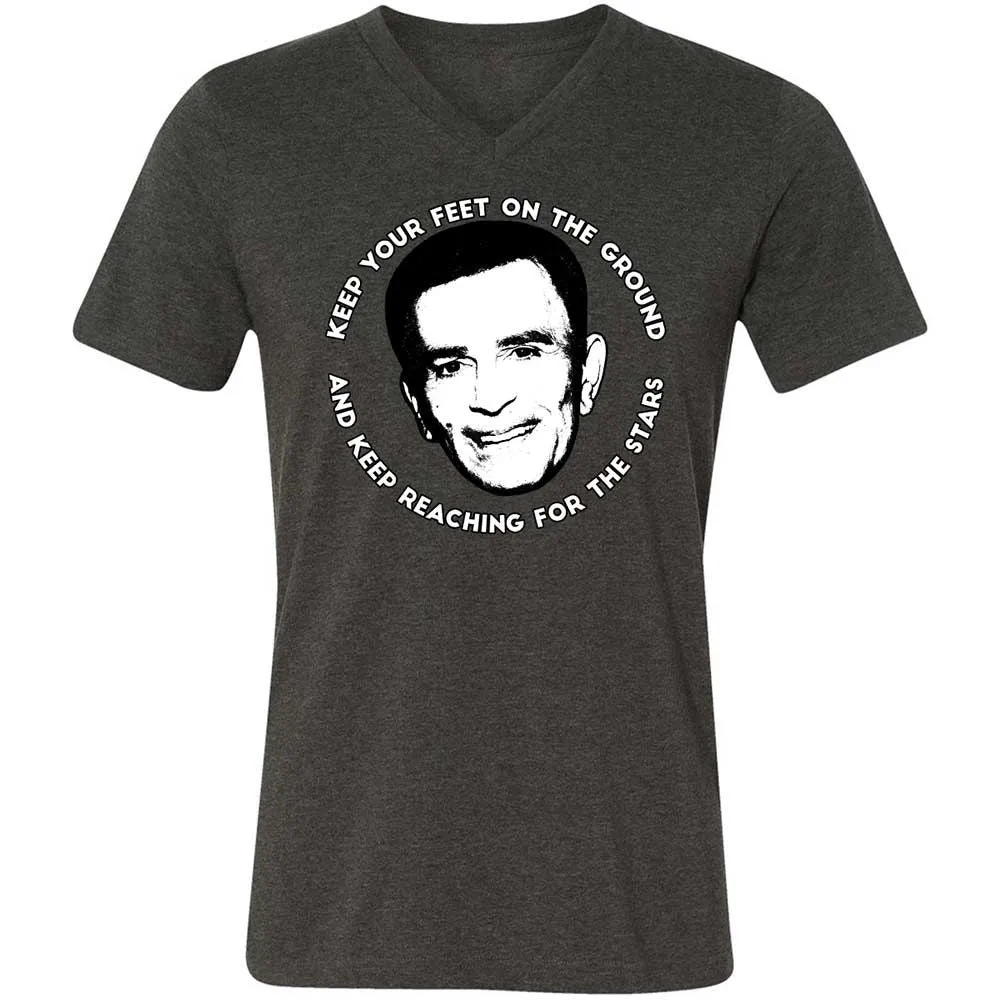 Unisex V-Neck T-Shirt - LL9QPEV7 - Dark Grey Heather - 9