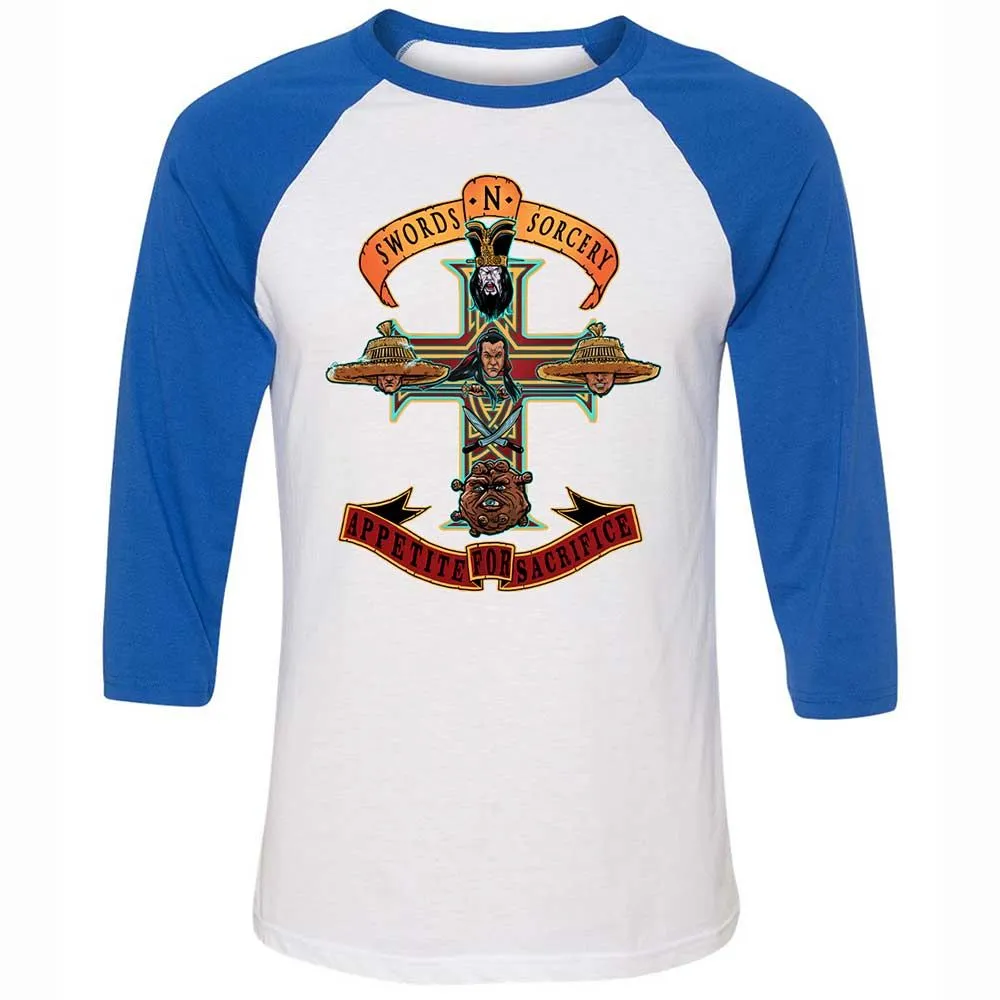 Unisex 3/4 Baseball Tee - FXXMKGE9 - White/True Royal - 10