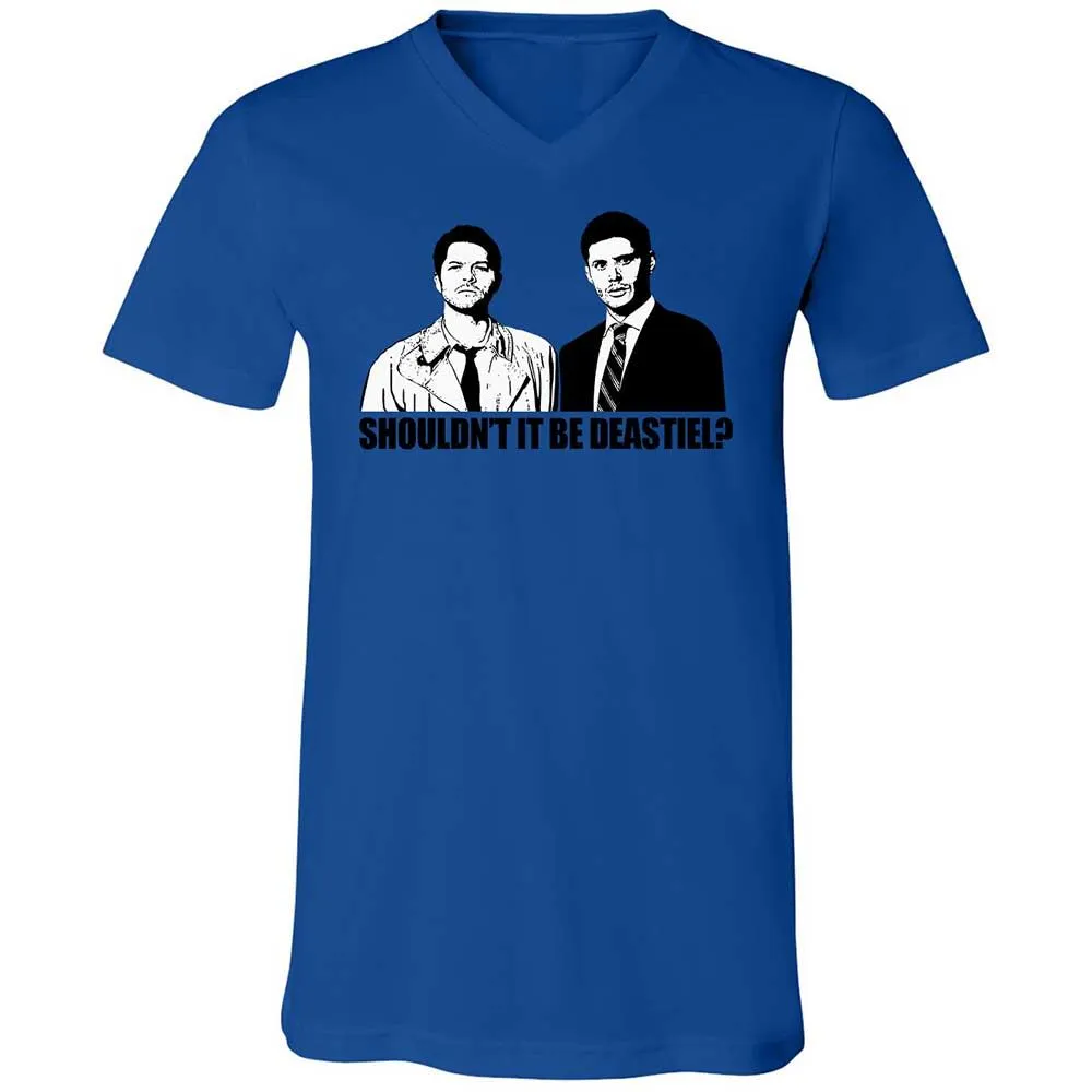 Unisex V-Neck T-Shirt - 67J8GAV5 - True Royal - 3