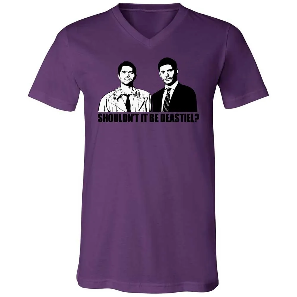 Unisex V-Neck T-Shirt - 67J8GAV5 - Team Purple - 10