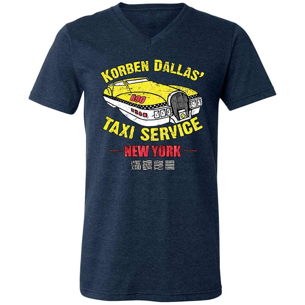 Unisex V-Neck T-Shirt - DMQGD5WP - Heather Navy - 3
