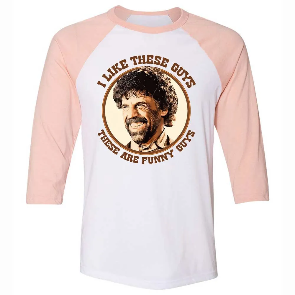 Unisex 3/4 Baseball Tee - GQW1269R - White/Heather Peach - 5