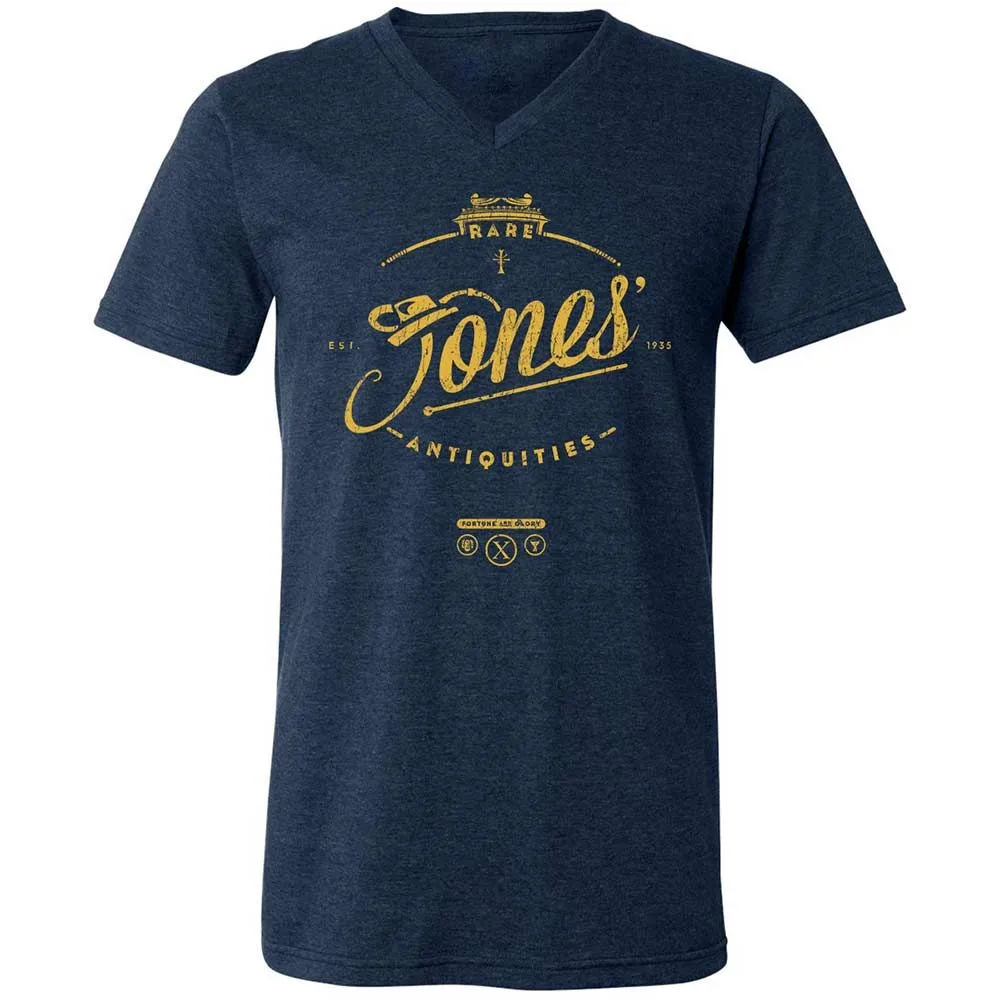 Unisex V-Neck T-Shirt - M6GULHET - Heather Navy - 3