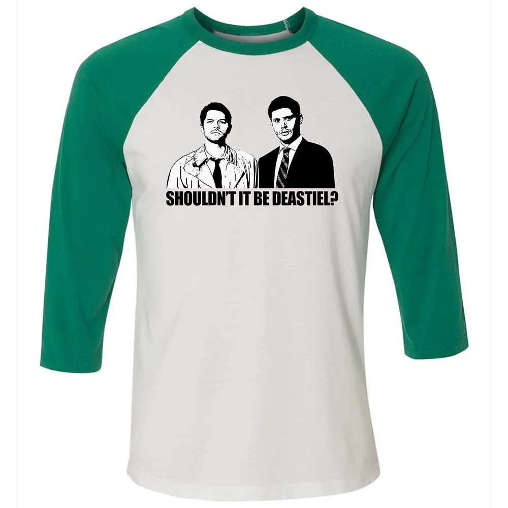 Unisex 3/4 Baseball Tee - XFZA6L6U - White/Kelly - 6
