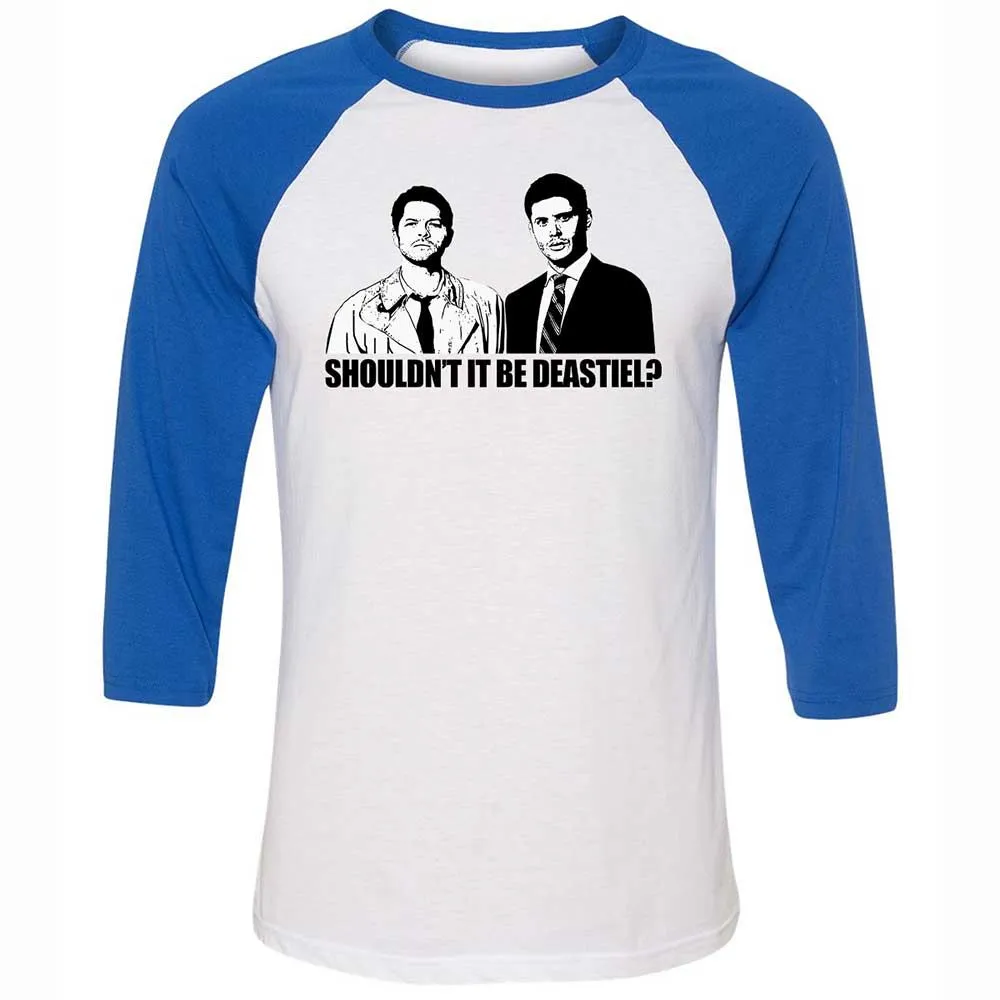 Unisex 3/4 Baseball Tee - XFZA6L6U - White/True Royal - 10