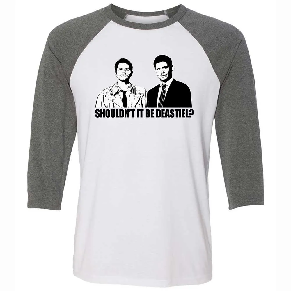 Unisex 3/4 Baseball Tee - XFZA6L6U - White/Deep Heather - 11