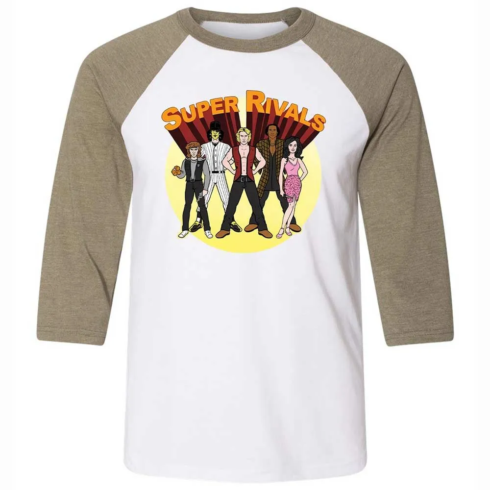 Unisex 3/4 Baseball Tee - AUF56ETR - White/Heather Olive - 4