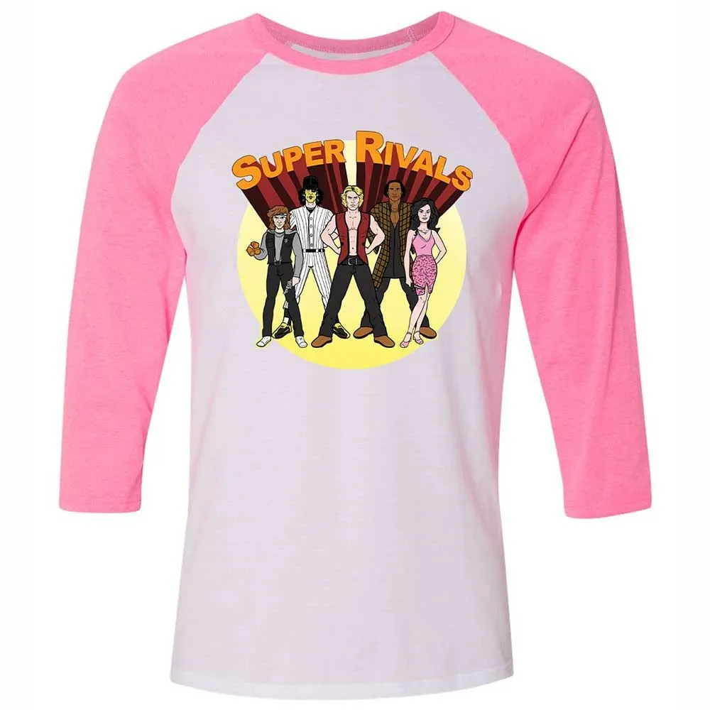 Unisex 3/4 Baseball Tee - AUF56ETR - White/Neon Pink - 12