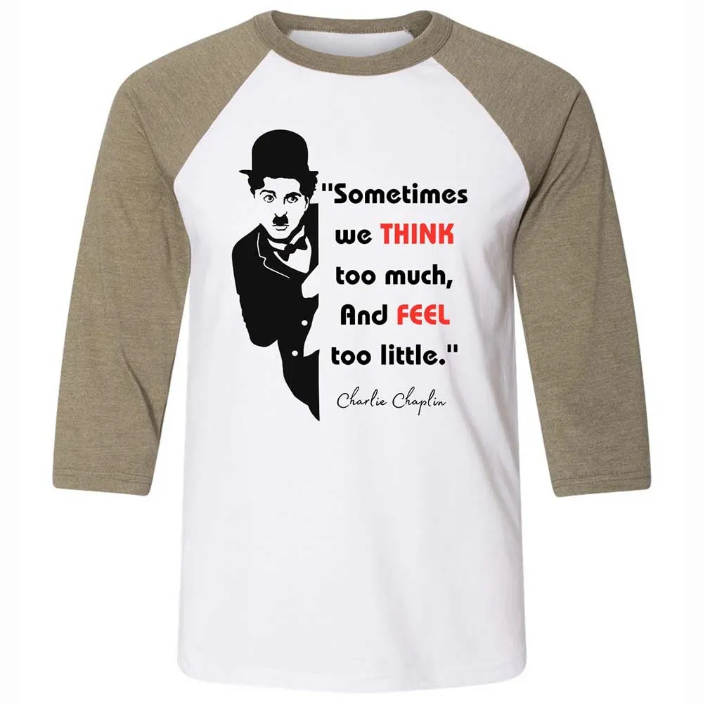 Sometimes we think too much - White/Heather Olive - 4