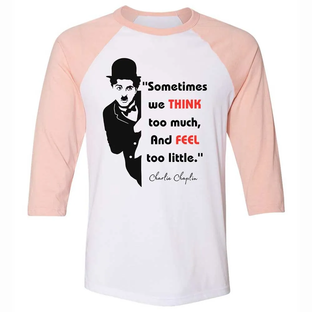 Sometimes we think too much - White/Heather Peach - 5