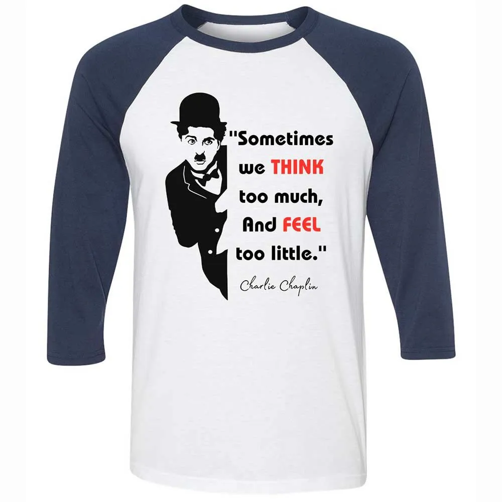 Sometimes we think too much - White/Navy - 8