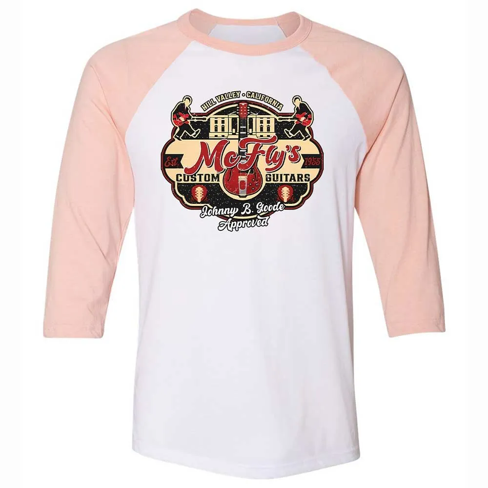 Unisex 3/4 Baseball Tee - LYLR72FW - White/Heather Peach - 5