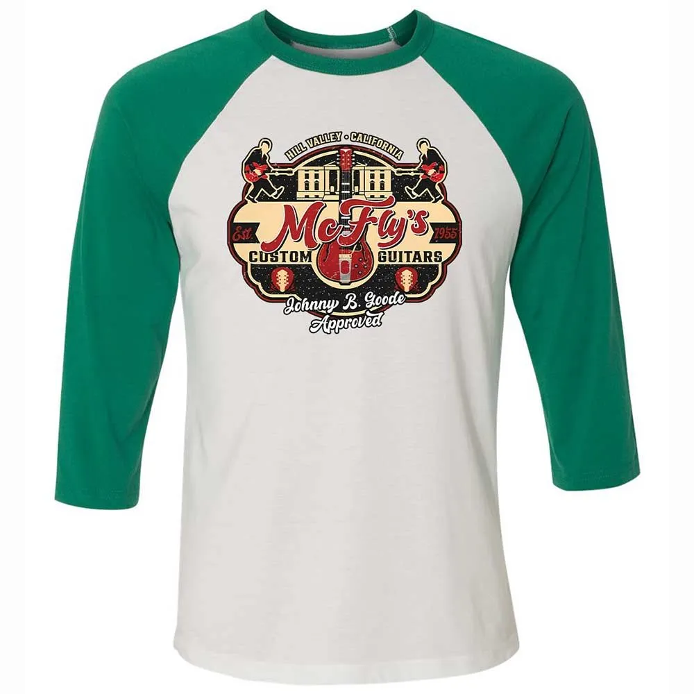 Unisex 3/4 Baseball Tee - LYLR72FW - White/Kelly - 6