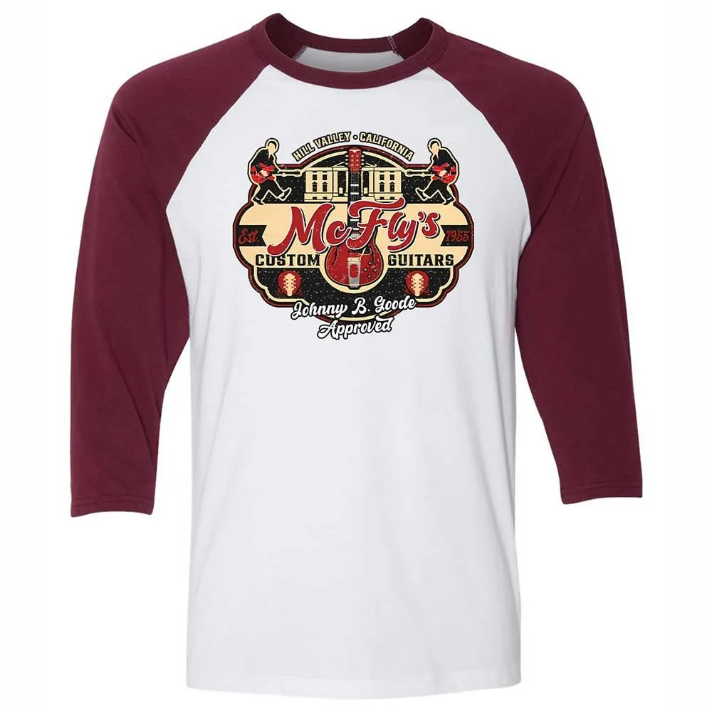 Unisex 3/4 Baseball Tee - LYLR72FW - White/Maroon - 7
