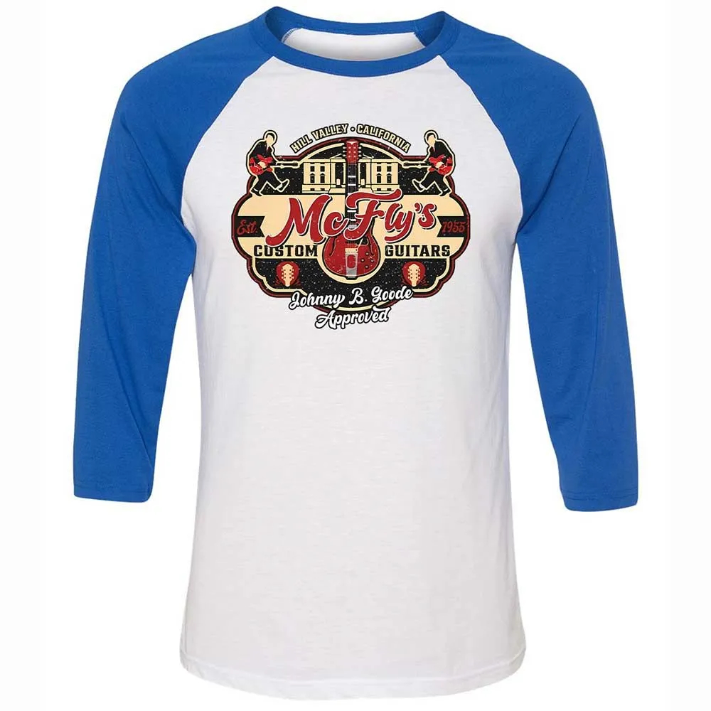 Unisex 3/4 Baseball Tee - LYLR72FW - White/True Royal - 10