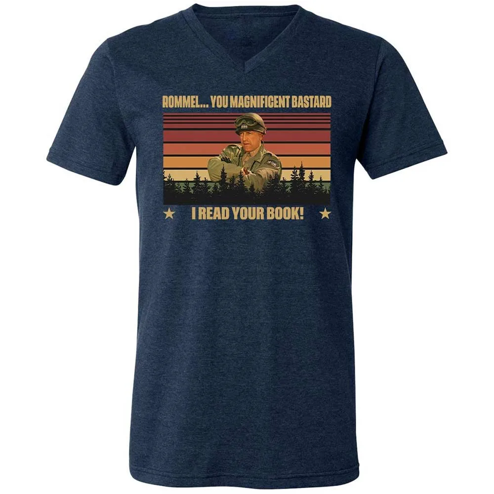 Unisex V-Neck T-Shirt - RA5WNKBZ - Heather Navy - 3