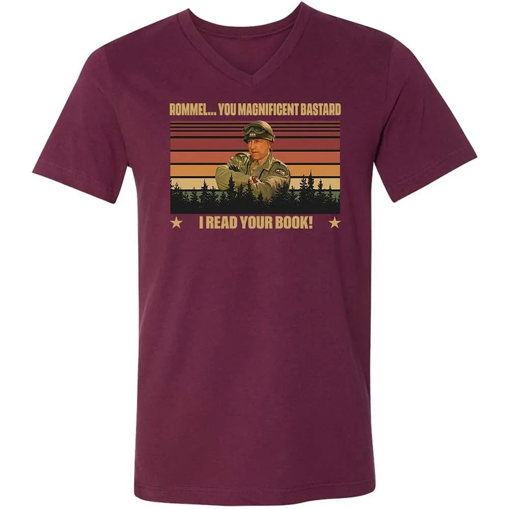 Unisex V-Neck T-Shirt - RA5WNKBZ - Maroon - 8