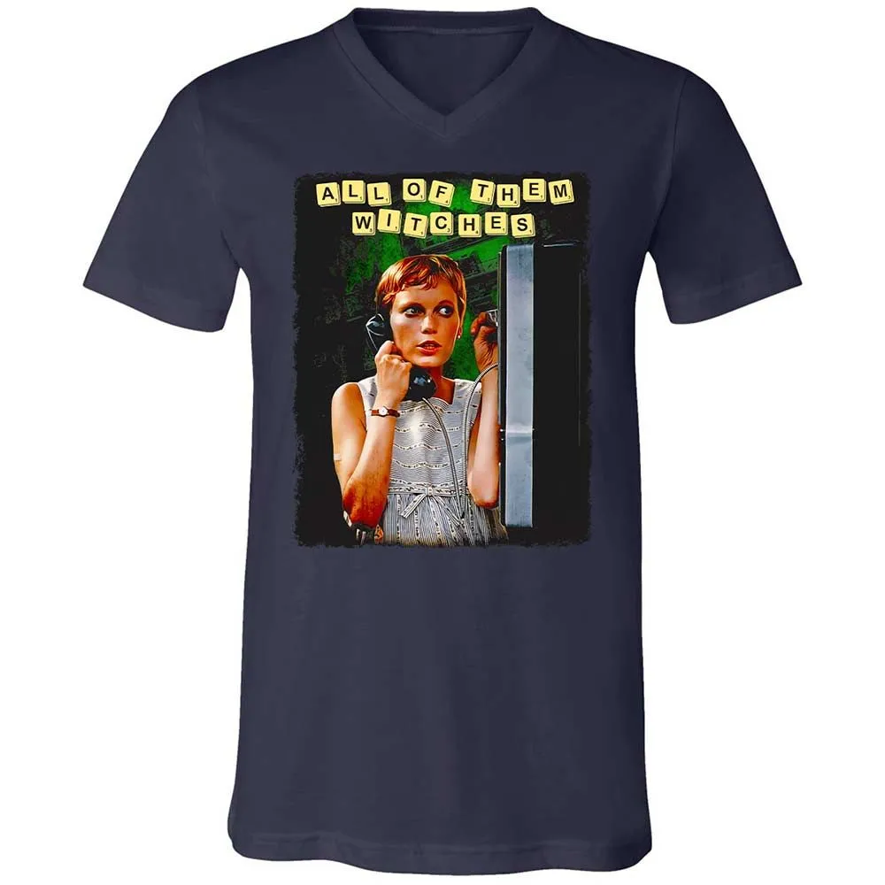Unisex V-Neck T-Shirt - W98HCEUS - Navy - 2