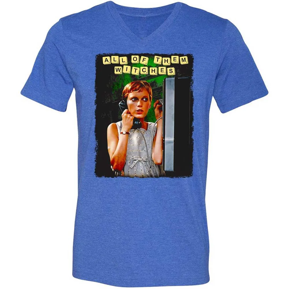 Unisex V-Neck T-Shirt - W98HCEUS - Heather True Royal - 5