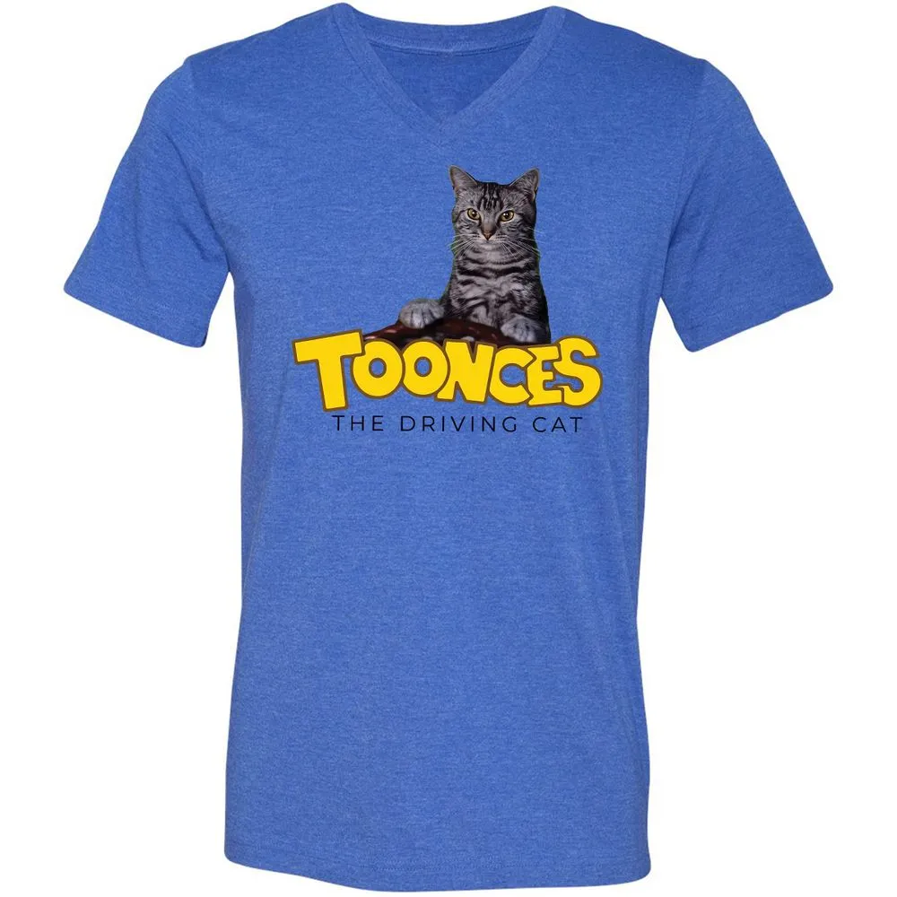 Unisex V-Neck T-Shirt - SN7WGWV3 - Heather True Royal - 4